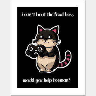 Cat Gaming Posters and Art